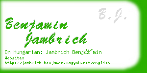 benjamin jambrich business card
